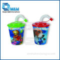 3d Cup With Straw Disposable Plastic Cup With Lid